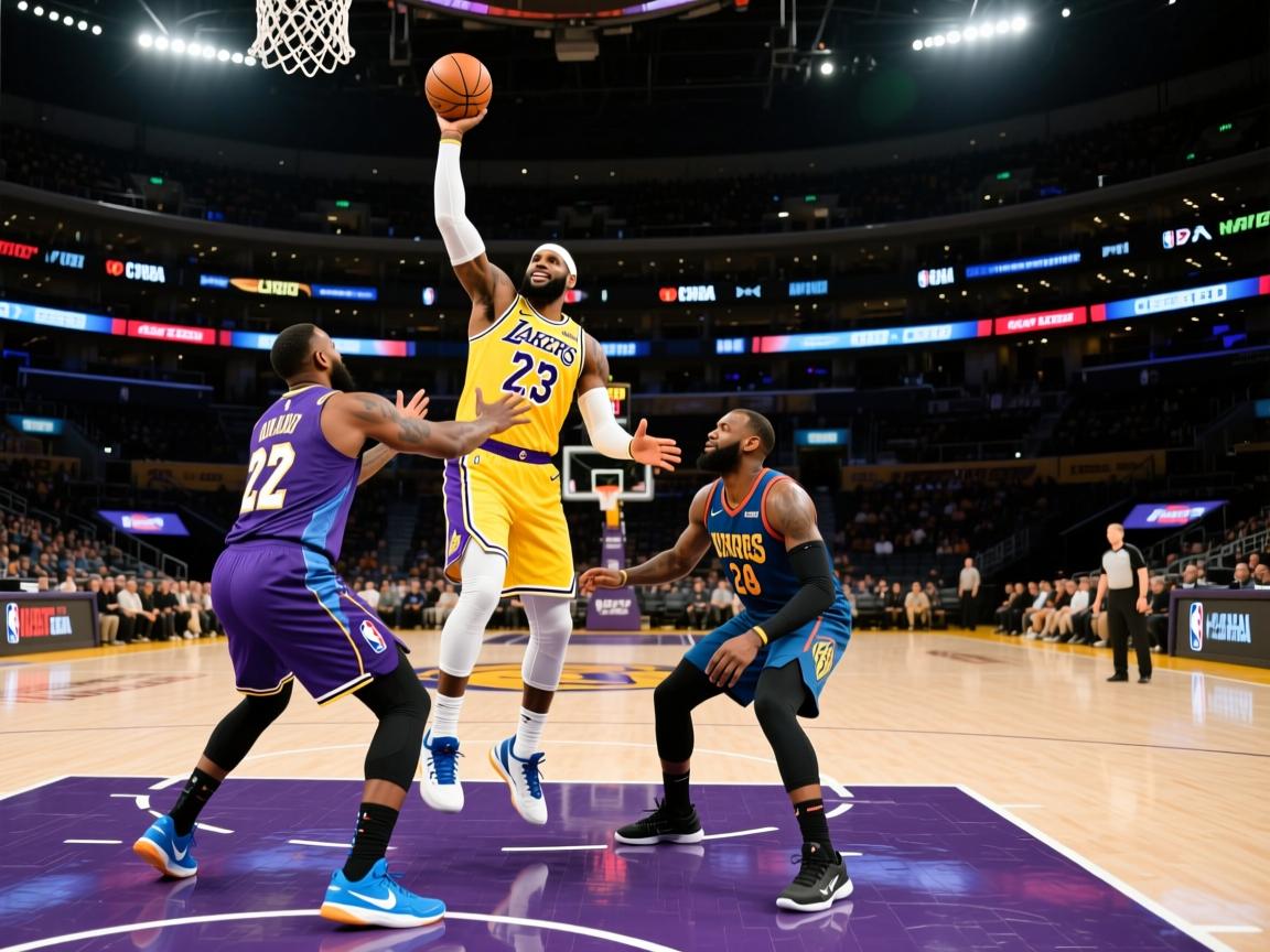 湖人击败掘金,詹姆斯砍下三双 第2张